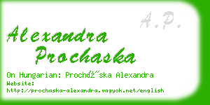 alexandra prochaska business card